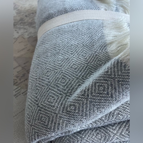 🆕The Citizenry LA CALLE ALPACA BED BLANKET Dove Grey Diamond Throw - Picture 4 of 9
